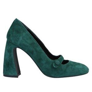 LE PEPITE Green Suede Mary Jane Pumps, size 10